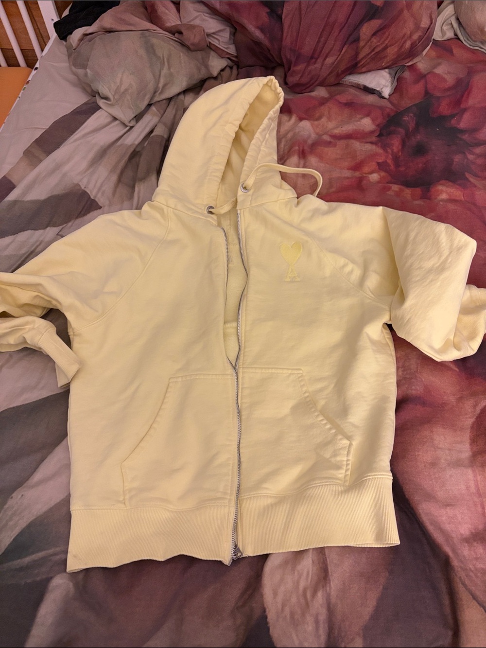 Kids Pale Yellow Zip Hoodie Jacket